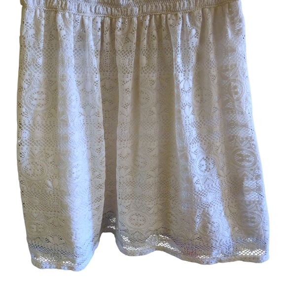 Love Reign Sleeveless Lace Lined Mini Dress Boho White Shabby Chic Women Small - Picture 4 of 11